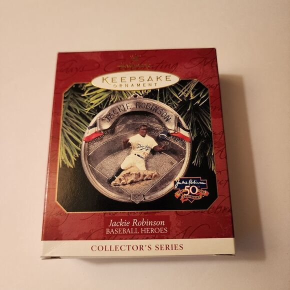 Hallmark Keepsake Ornament Baseball Heroes Jackie Robinson Dodgers 1997 - Picture 1 of 4